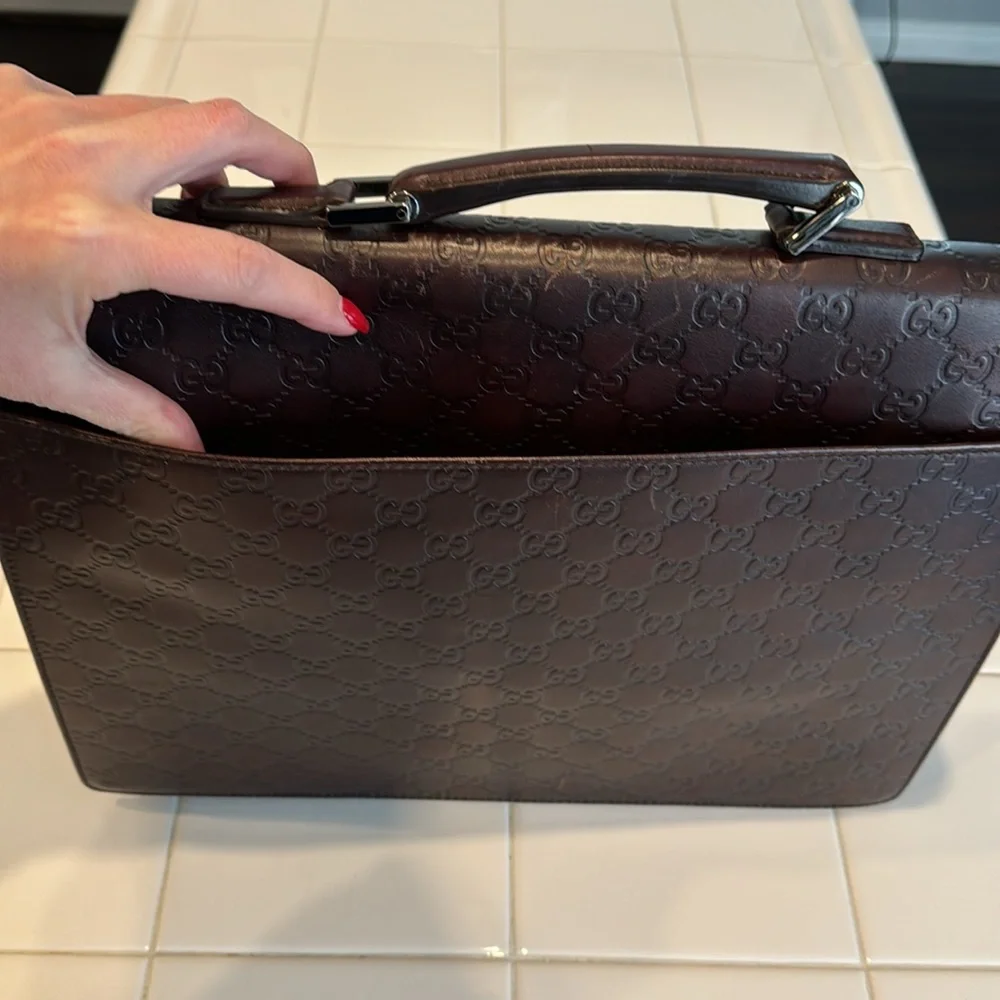 Gucci Vintage Leather Briefcase
